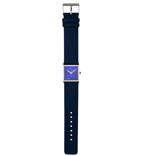 Rolf Cremer Damenarmbanduhr - Dunkelblau - Elegante Damenuhr mit quadratischem Gehäuse und dunkelblauem Armband. Das Zifferblatt besticht durch einen Farbverlauf von Blau zu Lila und bietet eine analoge Anzeige mit zwei Zeigern.