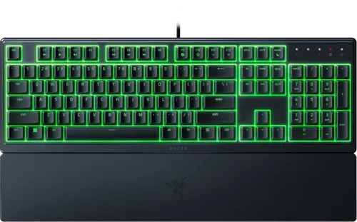 Razer Ornata V3 X - Lautlose Mecha-Membran-Gaming Tastatur - Tastaturen mit ergonomischer Handballenauflage und lautlosen Membran-Switches für ein komfortables Gaming-Erlebnis. Robuste, kratzfeste Tastenkappen mit Anti-UV-Beschichtung sorgen für Langlebigkeit.