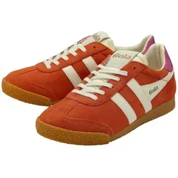 Gola Elan Sneaker Women - Hot Coral/Off White/Fuchsia - Freizeitschuhe & Sneaker für Damen, ideal für Fitness und Training mit hochwertigem Wildleder und optimaler Traktion durch die helle Gummiaußensohle.