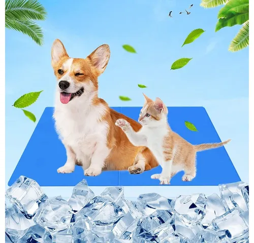 UE Stock Hundematte Selbstkühlende Haustiermatte Kühlmatte für Hunde und Katzen 65 x 50 cm, für ein angenehmes Kühlempfinden