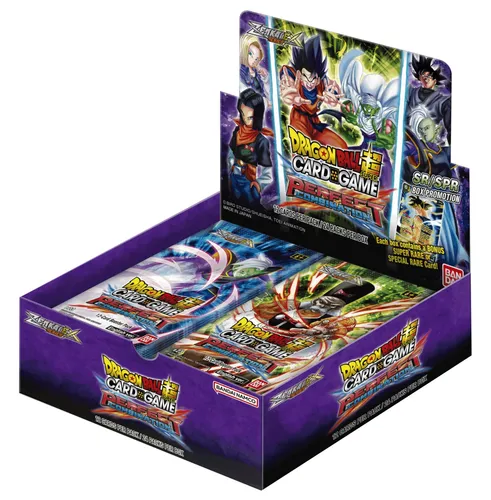DragonBall Super Card Game Perfect Combination Booster Display B23 - TCG OVP Displays, enthält eine Vielzahl von Booster-Packs für spannende Spielkombinationen und strategische Möglichkeiten im Dragon Ball Universum.