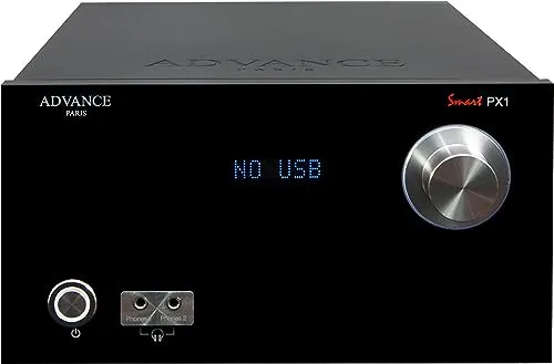 Advance Acoustics Paris Smart PX1 Stereo-Vorverstärker schwarz - Hifi-Verstärker mit modernem Design, bietet herausragende Klangqualität und vielseitige Anschlussmöglichkeiten für audiophile Genüsse.