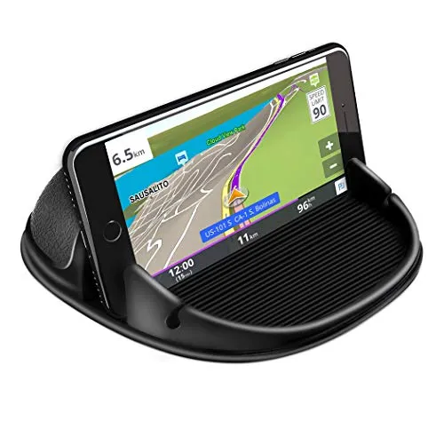 Cinati Handyhalterung Auto, Silikon Auto Pad Matte für Verschiedene Armaturenbretter, Rutschfester Handyhalter für iPhone, Samsung, Android Smartphones, GPS Geräte usw., Schwarz