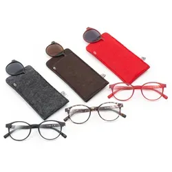 Lesebrille Panto mit magnetischem Sonnenclip - Praktische Lesebrille für Unisex Erwachsene mit magnetischem Sonnenclip, ideal für den Alltag. Erhältlich in Stärken von +1.00 bis +3.00 dpt.