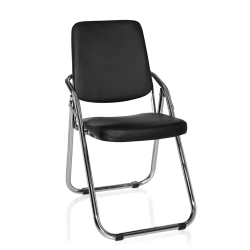 hjh OFFICE 706300 Konferenzstuhl ESTO - Klappbarer Besucherstuhl aus Kunstleder - Bürostühle mit ergonomischer Polsterung, leicht zu reinigen und platzsparend klappbar, ideal für Konferenzen und Veranstaltungen.