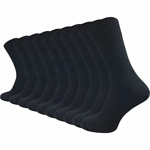 GAWILO Socken aus 100% Baumwolle (10 Paar) - Venenfreundlicher Komfortbund - Wadenstrümpfe für Damen: Weiche, nahtlose Socken aus 100% Baumwolle mit einem Komfortbund für optimalen Tragekomfort und lange Haltbarkeit.