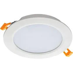 LED Einbaustrahler 12W 230V 870lm Ø168x24mm warmweiß, LED Panel rund weiß SEBSON
