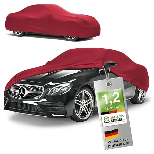 WALSER Autoplane Indoor Stretch Plus XL - Schutzhülle für Ihr Auto - Auto-Schutzhüllen, atmungsaktive und dehnbare Abdeckplane, schützt den Lack vor Staub und Schmutz, ideal für Winter und Lagerung.