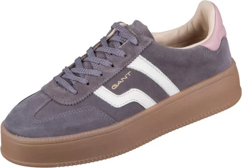 Gant Damen Sneaker Cuzmani grau - Halbschuhe aus grauem Veloursleder mit leichtem Plateau und herausnehmbarer Ledersohle für optimalen Komfort.