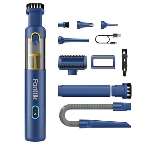 Fanttik Slim V8 Apex Akku-Autostaubsauger - Handstaubsauger mit 19000 Pa Saugleistung, 4-in-1 Multifunktionalität und ultraleichtem Design, ideal für die Reinigung von Autos, Büros und Tastaturen.