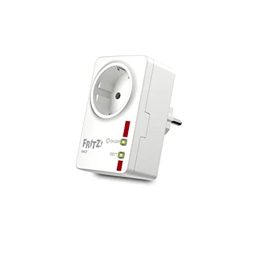 AVM FRITZ!DECT 200 - Intelligente Steckdose für Smart Home - Steckdose für Heimnetz, schaltet Geräte bis 2.300 Watt automatisch oder manuell. Misst Energieverbrauch und zeigt CO2-Bilanz an. Steuerbar per FritzFon, PC oder Smartphone.