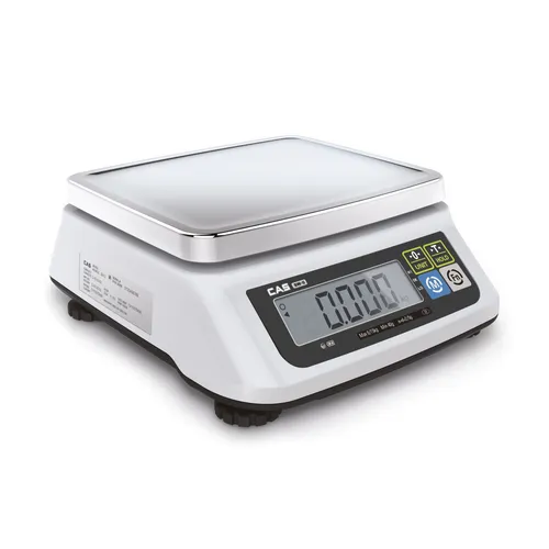 CAS Digitalwaage SW2-3, präzise Kontroll- und Tischwaage bis 3kg - Küchenwaagen mit Eichung nach Eichklasse III, ideal für genaue Messungen mit Tara-Funktion und tierwiegeprogramm für unruhige Bedingungen.