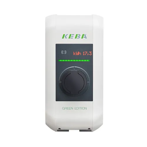 KEBA KeContact P30 x-series GREEN EDITION 125.101 Wallbox - Wallbox mit bis zu 22 kW Ladeleistung, CO2-neutral und per App steuerbar – ideal für umweltbewusste E-Auto-Fahrer.