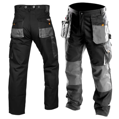 NEO TOOLS Spodnie robocze M/50 81-220-M - Trenn- & Lastschalter, robuste Arbeitshose aus 65% Polyester und 35% Baumwolle für optimalen Komfort und Langlebigkeit bei der Arbeit.