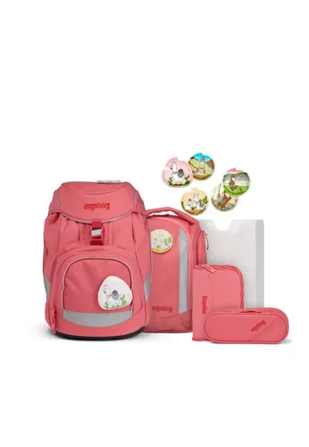 ergobag Schulranzen - Rosa Casual Ranzen - Schulranzen aus strapazierfähigem Polyester, ideal für Schule und Freizeit, mit praktischem Design und bequemem Tragesystem.