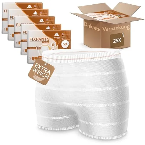 Harmony Care® Fixpants Premium - Extra weiche Netzhosen für Inkontinenz - MAXIMALER KOMFORT – Die Netzhosen bieten ein angenehmes Tragegefühl und zuverlässige Fixierung für Einlagen. Ideal für empfindliche Haut, atmungsaktiv und langlebig bis zu 50× waschbar.