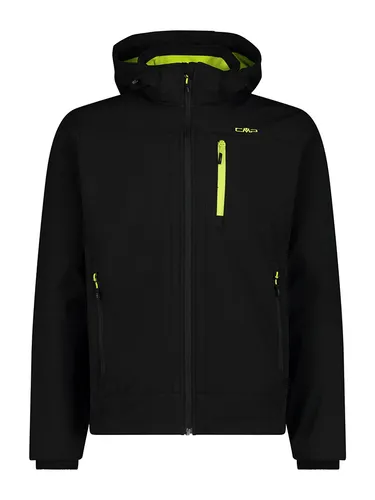 CMP MAN Jacket Zip Hood Nero-Acido - 58 - Funktionsjacke mit durchgehendem Reißverschluss, ideal für aktive Outdoor-Aktivitäten und bietet hervorragenden Wetterschutz.