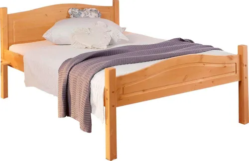 Home affaire Massivholzbett Bolton - Massivholzbett aus Kiefernholz, pflegeleicht und in verschiedenen Größen und Farben erhältlich – ideal für ein gemütliches Schlafzimmer.