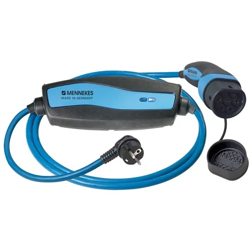 MENNEKES Ladekabel Elektroauto 8m Typ 2 13A - Wallboxen für AUDI, BMW, MERCEDES, VW - 1-phasiges Mode 2 Ladekabel mit IP69k Schutz, ideal für sicheres und schnelles Laden zu Hause oder unterwegs.