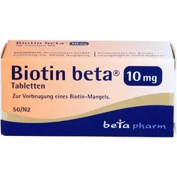Biotin beta 10 mg Tabletten zur Vorbeugung einens Biotin-Mangels, 50 St. Tabletten
