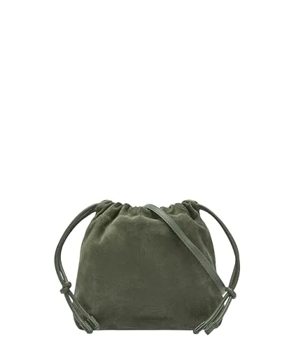Liebeskind Lya Suede S Bucket Bag dunkelgrün - Umhängetaschen aus aufgerautem Leder, stilvoll und ideal für den täglichen Einsatz.