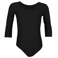 Aquarti Turnanzug Aquarti Mädchen Body 3/4 Arm Ballett Trikot schwarz 152