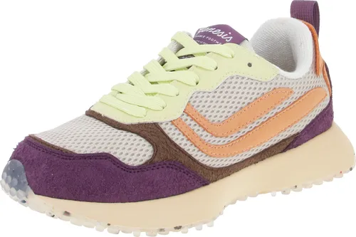 Genesis 1005450 G-Marathon Multi Mesh Damen Sneaker - Lime-Apricot, Größe 37 - Stylische Damen Sneaker aus umweltfreundlichen Materialien, mit recycelten Komponenten und auffälligem Retro-Design für einen besonderen Look.