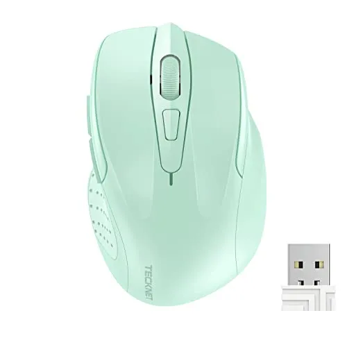 TECKNET Kabellose Maus, Pro 2.4G 4000 DPI Wireless Maus 6 Tasten mit Nano Empfänger, 24 Monate Batterielaufzeit, 5 Einstellbare DPI-Pegel für PC Laptop iMac MacBook Microsoft Pro, Office Home