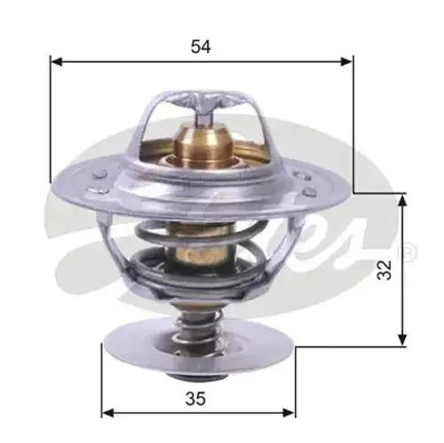 Thermostat ohne Gehäuse TH11287G1 GATES für AUDI FORD OPEL PORSCHE SEAT SKODA VW