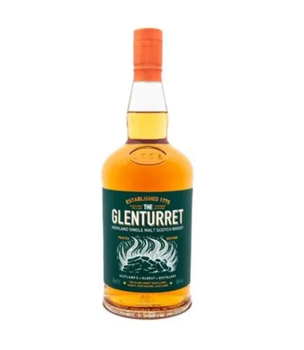 Glenturret Peated Edition - Batch No. 3 - Single Malt Scotch Whisky - Whisky, stark rauchig mit Aromen von Gebäck und einem Hauch Salz, ideal für Liebhaber von intensiven Geschmäckern.