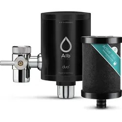 Alb Filter DUO Active PFAS Wasserfilter für Wasserhahn - Effektive Filtration für reines Trinkwasser - Effektiver Wasserfilter für den Küchenwasserhahn zur gezielten Reduktion von Schadstoffen. Einfache Montage und hochwertiges Edelstahl-Design für langlebige Nutzung. Genießen Sie klares, frisches Wasser direkt vom Hahn.