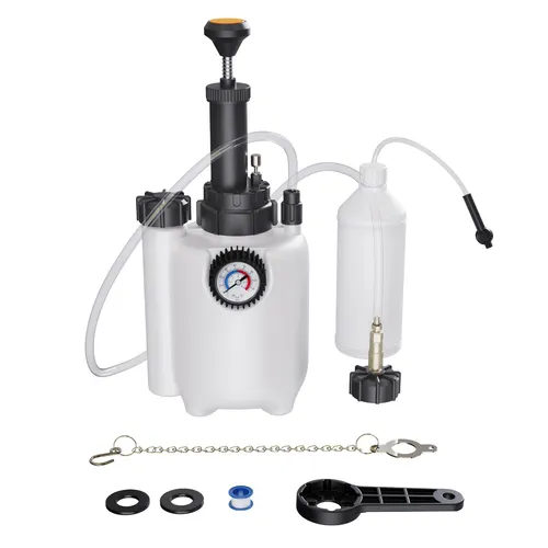CCLIFE 3L Bremsenentlüftungsgerät für Auto - Bremsenentlüfter mit 3L Fassungsvermögen und 1L Absaugbehälter, ideal für effizienten Bremsflüssigkeitswechsel und einfache Bedienung bei allen gängigen europäischen Fahrzeugen.