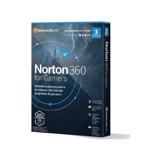 SOFTWARE ANTIVIRUS INTERNET SECURITY BOX 360 FOR GAMERS - 3 DISPOSITIVI 50GB (21