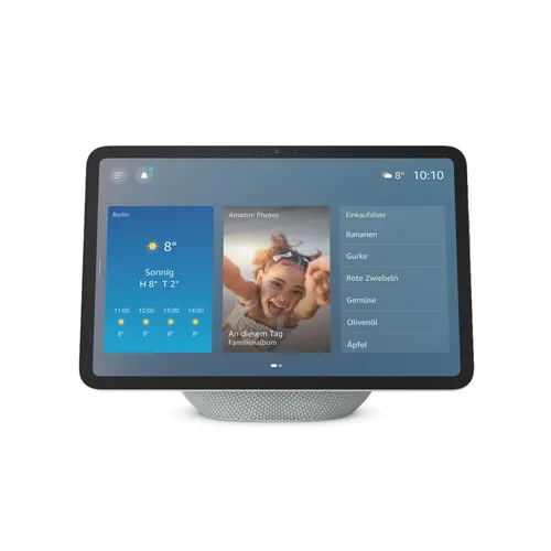 Amazon Echo Show 11 - 2025 - Weiß - 11-Zoll Full-HD Lautsprecher mit elegantem Design, 3D-Audio und Videoanrufen. Steuerung per Touch und einfache Kamera-/Mikrofon-Deaktivierung.