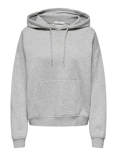 ONLY Kapuzensweatshirt ONLSWEAT L/S HOODIE OVERSIZE PKT SWT grau XS (34) - Modisches Oversize Kapuzensweatshirt in Light Grey Melange, pflegeleicht und ideal für lässige Looks. Perfekt für entspannte Tage!