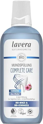 Lavera Mundspülung Complete Care 400 ml - fluoridfrei - Entdecken Sie die Lavera Mundspülung Complete Care 400 ml ohne Fluorid. Ideal für die tägliche Mundpflege, sorgt sie für ein frisches Mundgefühl und unterstützt die natürliche Mundflora.