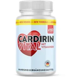 CARDIRIN VITAL - 60 Kapseln für Energie - Beliebtes Nahrungsergänzungsmittel mit B-Vitaminen zur Unterstützung von Vitalität und Energie. Einfache Einnahme, hergestellt in Deutschland. Inhalt: 60 Kapseln für 30 Tage.