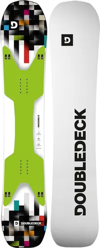 DOUBLEDECK ROCKING D Snowboard 2026 - Revolutionäres Snowboard für alle Rider-Level - Snowboards - Die Weltneuheit mit einzigartigem Kantengriff und hoher Drehfreudigkeit, ideal für Anfänger und Fortgeschrittene. Gelenkschonend und perfekt für Pisten und Gelände.