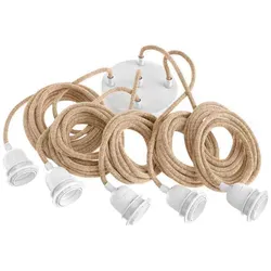 Hoopzi Pendelleuchte 5 Flamming - Vintage Industrial Design - Lampen mit 5 E27 Fassungen, modulierbare Höhe und individuelle Gestaltungsmöglichkeiten für Wohnzimmer, Esszimmer oder Küche. Ideal für modernen und nostalgischen Stil.