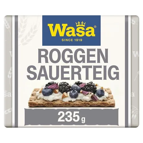 Wasa Knäckebrot Roggen Traditionell (235 g) - Sonstige Grundnahrungsmittel, knuspriges Roggenknäckebrot mit traditionellem Rezept für einen herzhaften Snack oder als Beilage.