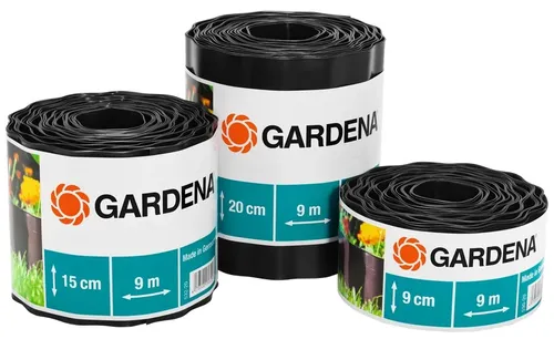 GARDENA Beet-/ Raseneinfassung  braun Rolle 15cm hoch, 9 m lang Kunststoff (532)