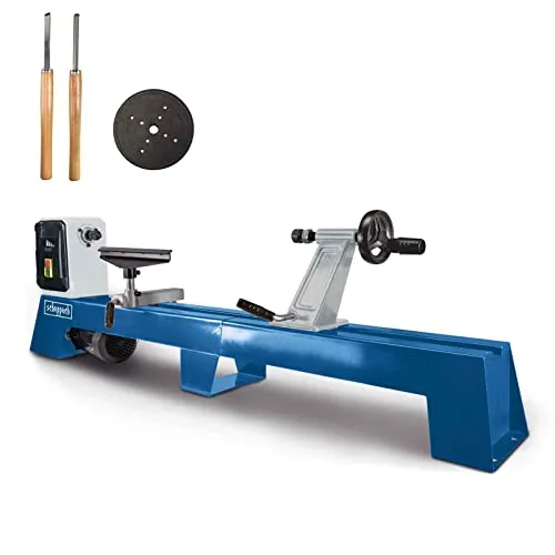 Scheppach DM1100T Drechselmaschine - kompakte Drechselbank für Hobbywerkstätten, ideal zum Bearbeiten von Holz und weichen Materialien