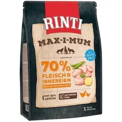 Rinti Max-i-Mum Hundetrockenfutter Adult 4 kg Huhn - Hundefutter, reich an hochwertigem Hühnerfleisch für eine ausgewogene Ernährung und gesunde Vitalität Ihres Hundes.
