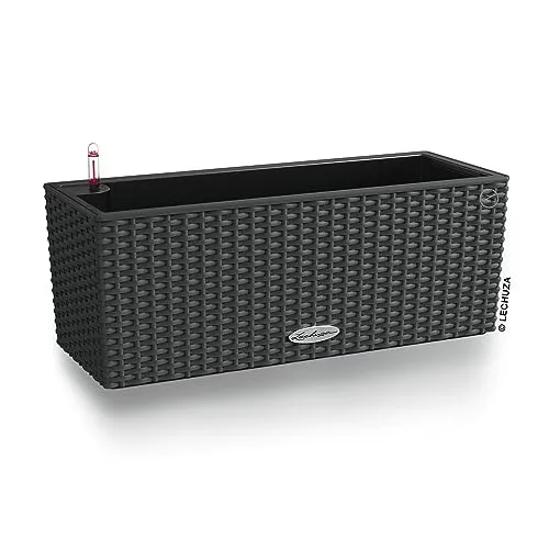 Lechuza Blumenkasten Balconera Cottage 50 granit grau - Garten-Zubehör mit großem Wasserreservoir, ideal für eine stressfreie Pflanzenpflege. Perfekt für Balkone und Terrassen, sorgt für gesunde Pflanzen auch bei Hitze.