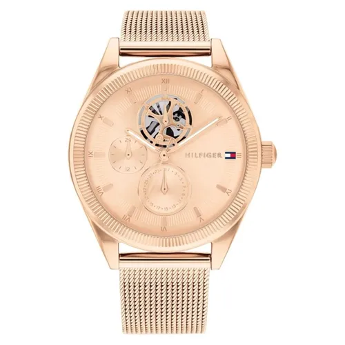 Tommy Hilfiger 1782715 Monica Damenuhr - Elegante Damenuhr mit analoger Anzeige, Edelstahlarmband und 30 m Wasserdichtigkeit. Ideal für jeden Anlass, mit 2 Jahren Herstellergarantie und stilvollem Design.
