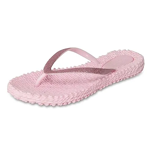 Ilse Jacobsen HORNBÆK | Cheerful01 | Damen Flip Flops mit Glitter | Dänische Design | Sommer Strand Zehentrenner | Ballerina | 36 EU