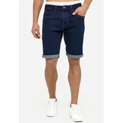 Indicode Jeansshorts Caden - Denimstyle blau XXL - Herren-Shorts mit 5 praktischen Taschen, aus hochwertigem Denim für hohen Tragekomfort und lässigen Look.