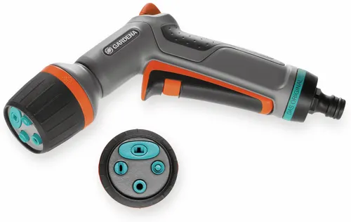 Gardena Comfort Multi Reinigungsspritze - Leistungsstarke, wassersparende Spritze mit vier Sprühbildern und Frostschutz für effiziente Reinigung und Bewässerung