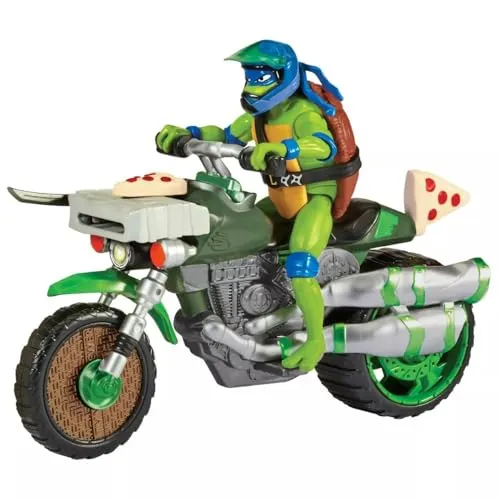 Teenage Mutant Ninja Turtles 83431CO Mutant Mayhem Ninja Kick Cycle - Spielfigur Spielsets mit exklusiver Leonardo Figur, authentisch detailliert und mit aufregenden Kampfbewegungen für endlosen Spielspaß!