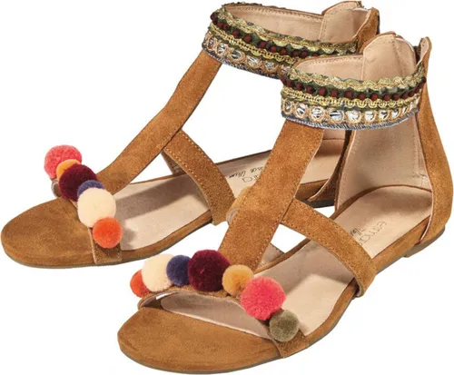 Esmara by Heidi Klum Damen Ledersandalen Sandalen Leder Sommerschuhe Braun 39